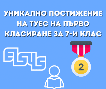 Нашето постижение - ТУЕС на второ място по минимален бал през 2022 г.